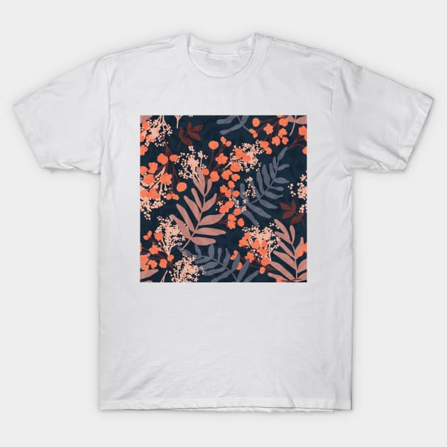 Botanical Floral Seamless pattern 0 T-Shirt by redwitchart